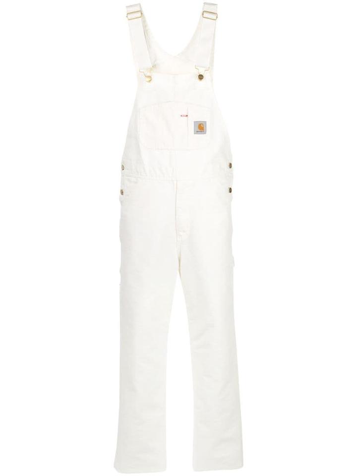 Carhartt Wip Straight-leg Denim Overalls - White