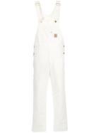 Carhartt Wip Straight-leg Denim Overalls - White