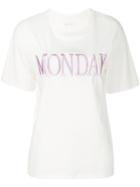 Alberta Ferretti - Monday Embroidered T-shirt - Women - Cotton - L, White, Cotton