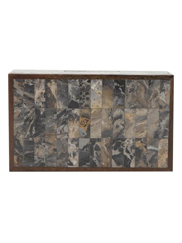 Lanvin Stone Wood Box Clutch