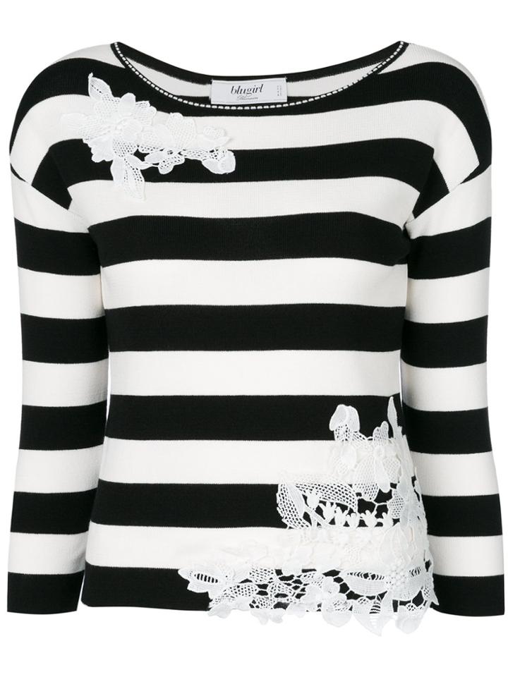 Blugirl Lace Appliqué Sweater - White