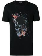 Alexander Mcqueen Paint Splatter Skull T-shirt - Black