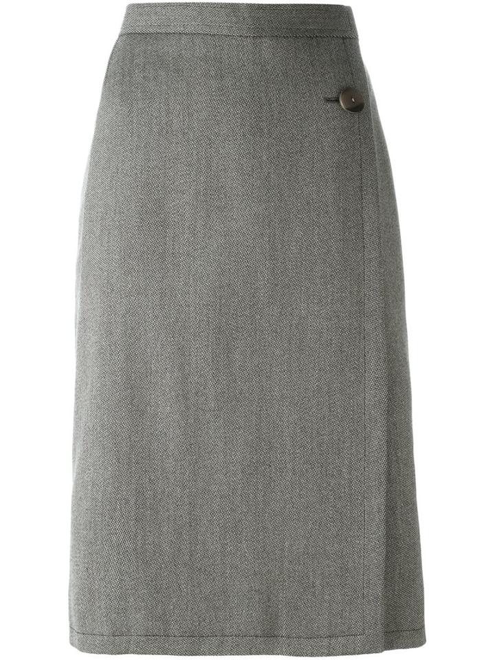 Yves Saint Laurent Vintage Buttoned Midi Skirt