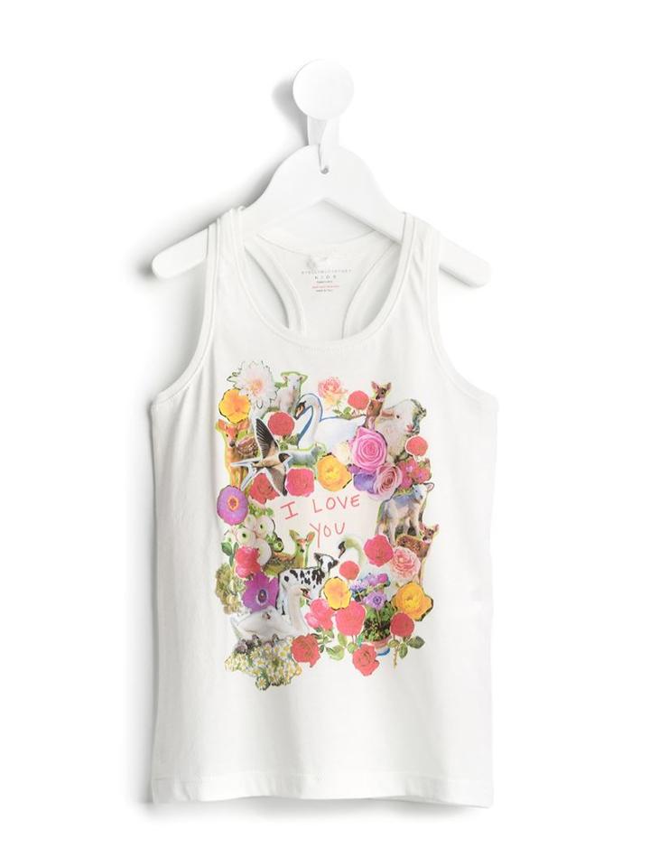 Stella Mccartney Kids 'valentine' Love Tank Top, Girl's, Size: 6 Yrs, White