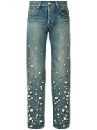 Tu Es Mon Trésor Pearl Snow Jeans Short Length - Blue