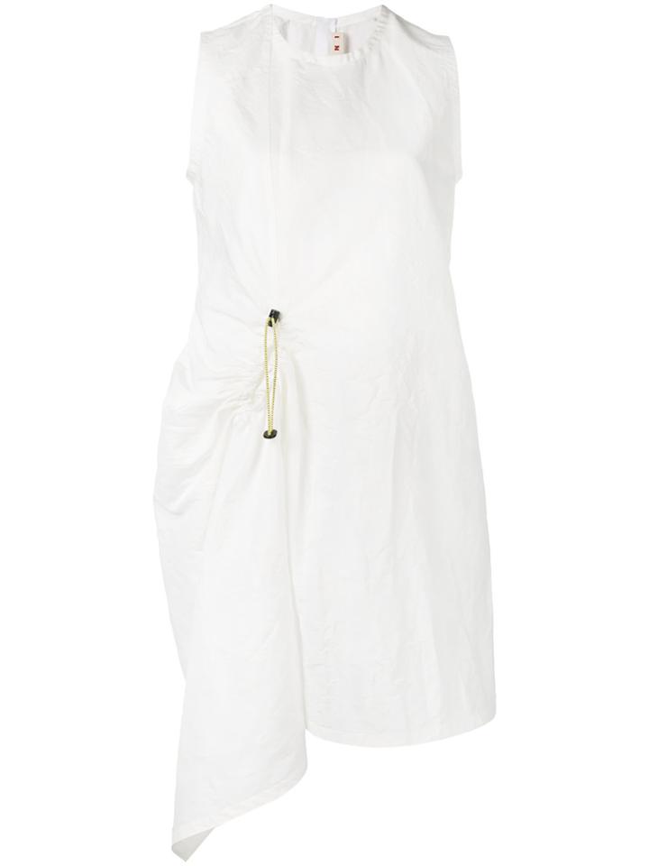 Marni Drawstring Gathered Dress - White