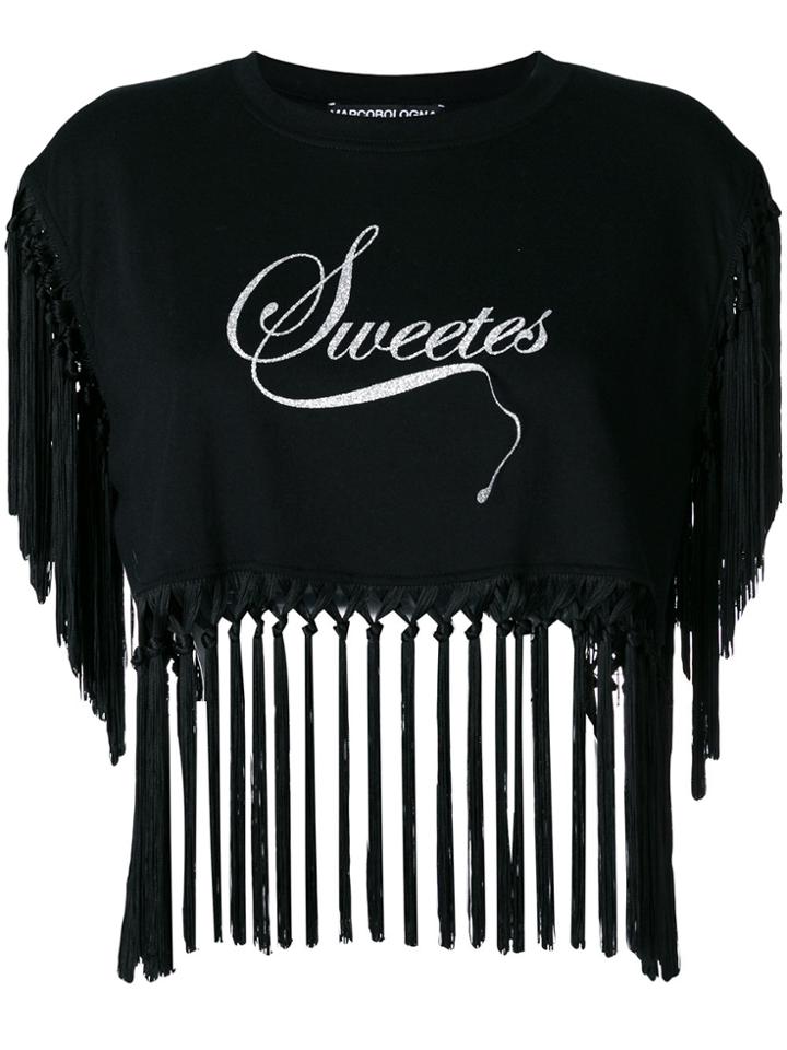 Marco Bologna Sweetest Fringe Crop Top - Black
