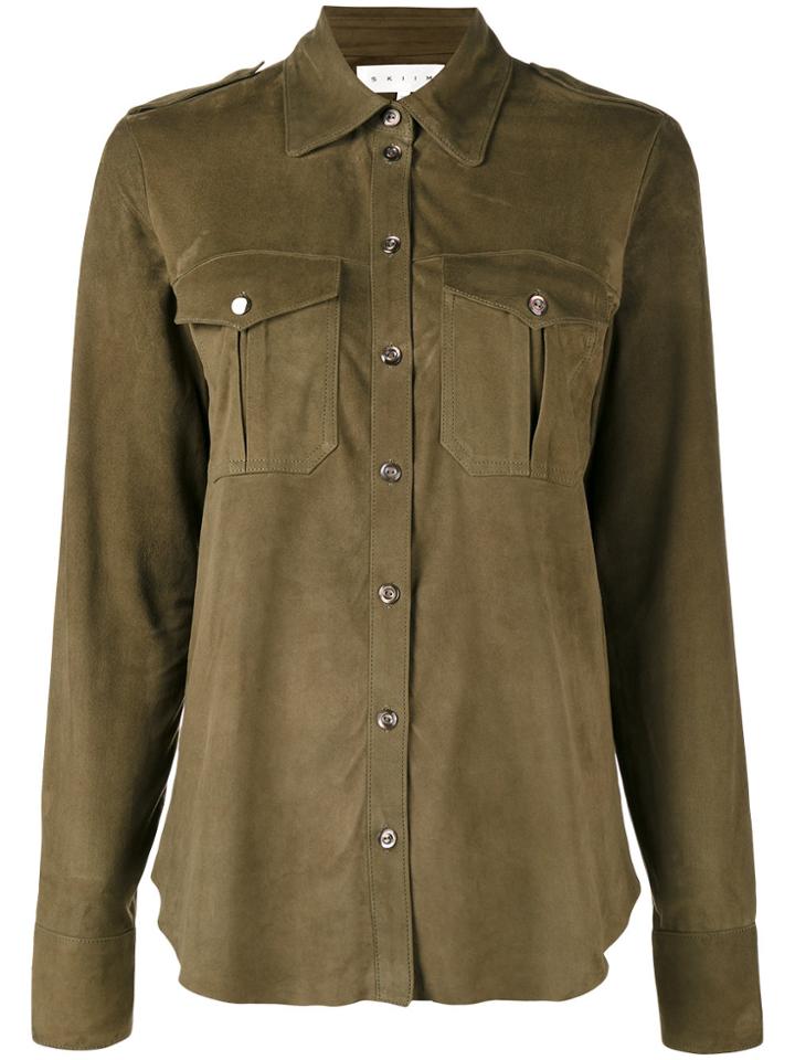 Skiim Caroline Leather Shirt - Green