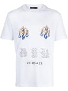 Versace Shortsleeved Printed T-shirt - White