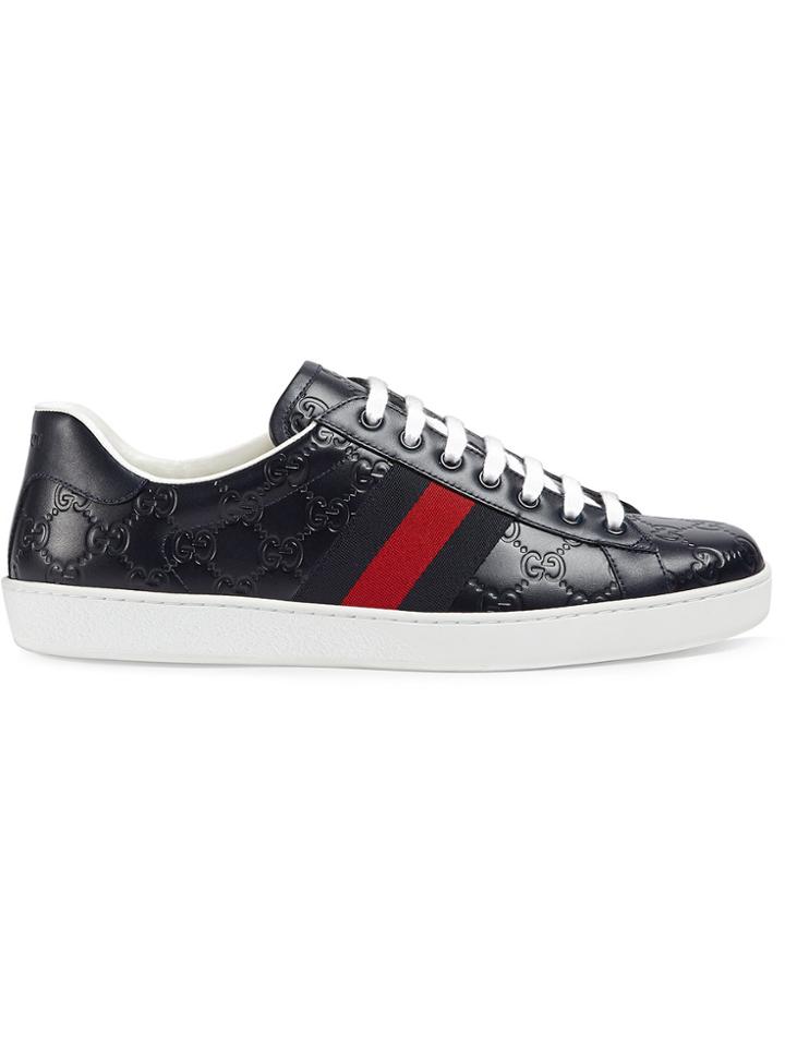 Gucci Ace Gucci Signature Sneaker - Blue