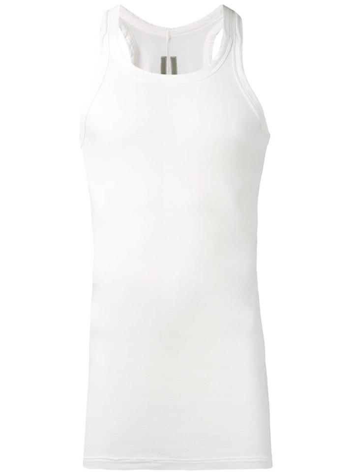Rick Owens Drkshdw Ribbed Tank Top - White