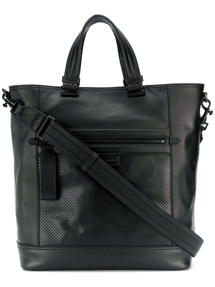 Bottega Veneta Perforated Tote - Black