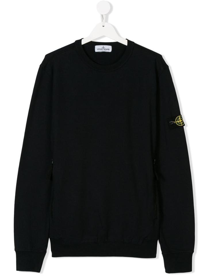 Stone Island Junior Teen Crew Neck Sweatshirt - Blue