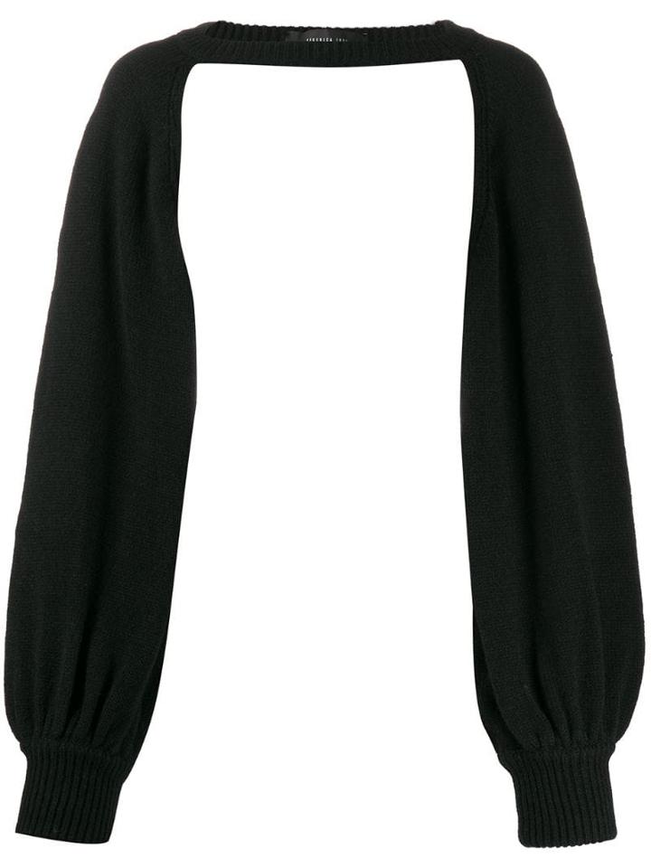 Federica Tosi Long-sleeve Cropped Top - Black