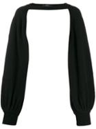 Federica Tosi Long-sleeve Cropped Top - Black