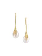 Wouters & Hendrix Gold 18kt Gold Crow's Claw Pearl Earrings - Yellow