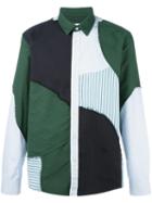 Soulland 'patchwork' Shirt, Men's, Size: Medium, Green, Cotton