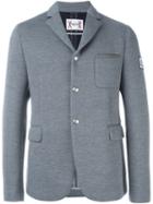 Moncler Gamme Bleu Three Button Blazer, Men's, Size: 2, Grey, Polyamide/cotton/polyester