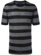 Helmut Lang Striped T-shirt, Men's, Size: Small, Black, Viscose
