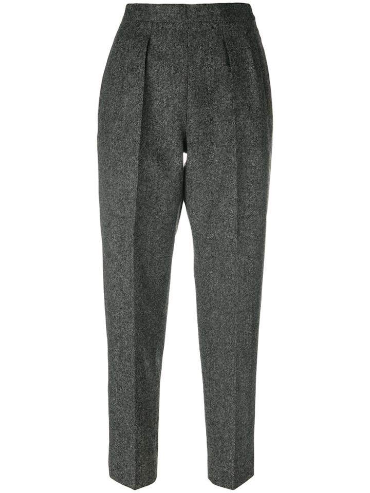 Alberto Biani Printed Straight-leg Trousers - Black