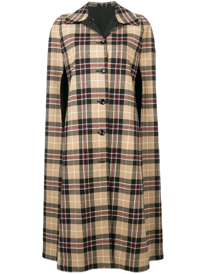 A.n.g.e.l.o. Vintage Cult 1970's Reversible Checked Coat - Neutrals