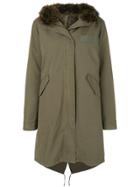 Yves Salomon Army Fur-trim Parka Coat - Green