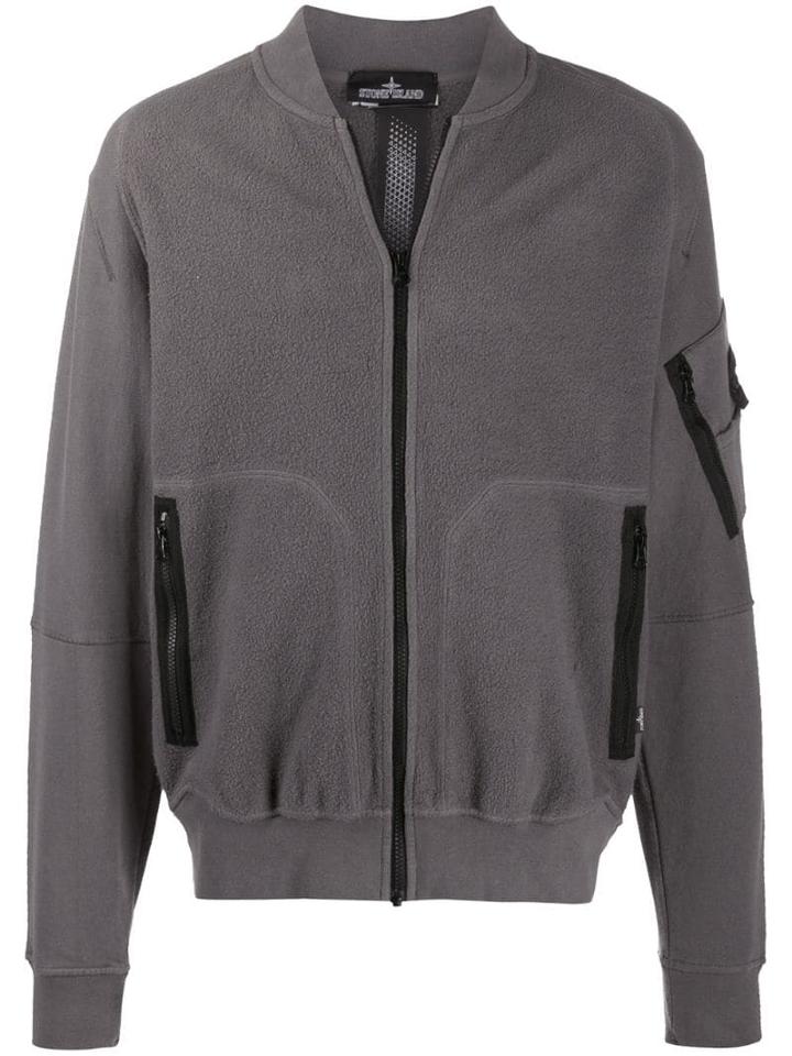 Stone Island Shadow Project Sleeve-pocket Bomber Jacket - Grey