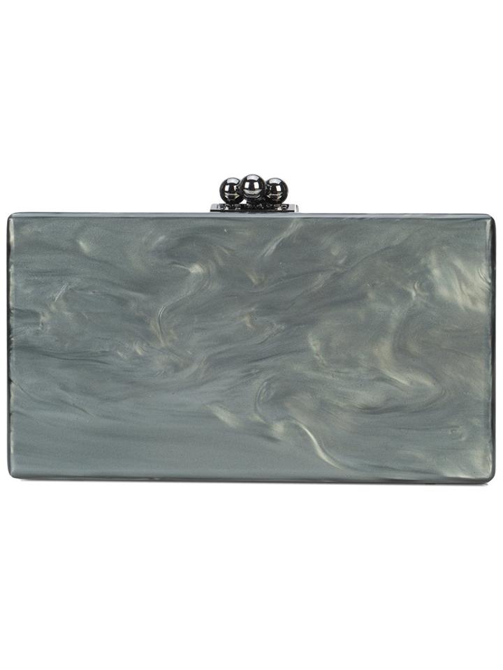 Edie Parker Jean Solid Clutch - Grey