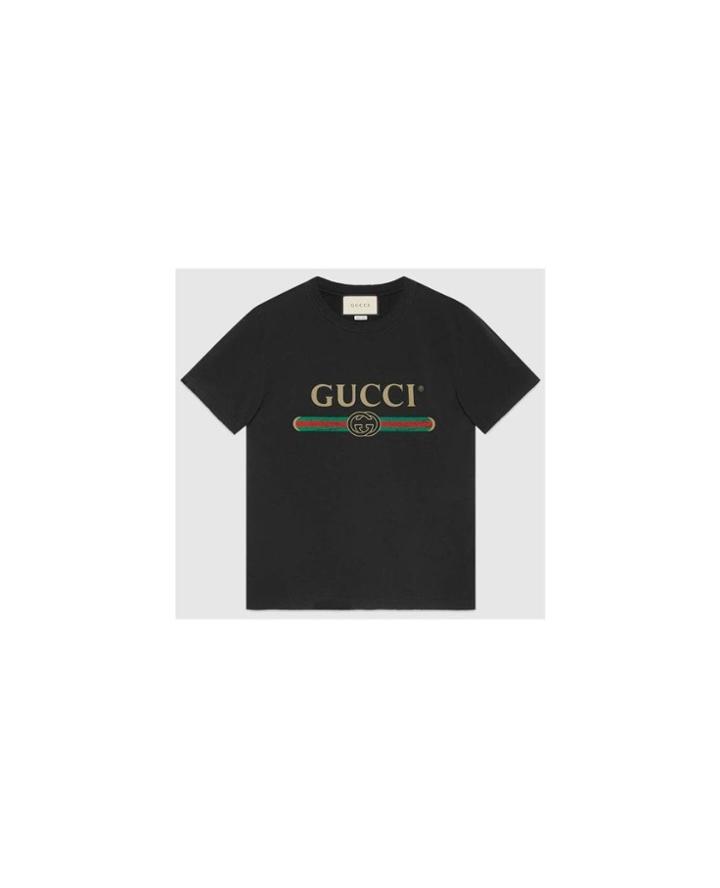 Fashion Concierge Vip Gucci - Oversize Washed T-shirt With Gucci Logo