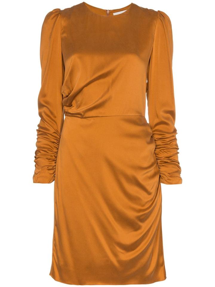 Zimmermann Draped Silk Mini Dress - Yellow & Orange