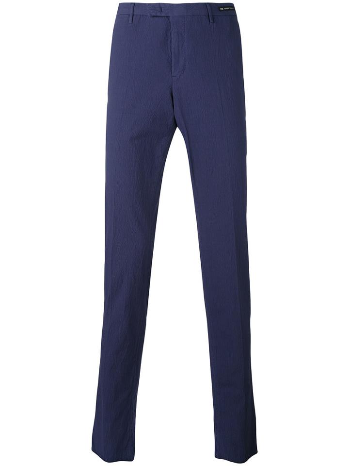 Pt01 - Straight-leg Trousers - Men - Cotton/spandex/elastane - 54, Blue, Cotton/spandex/elastane