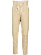 Bassike Drawstring Paper-bag Trousers - Nude & Neutrals