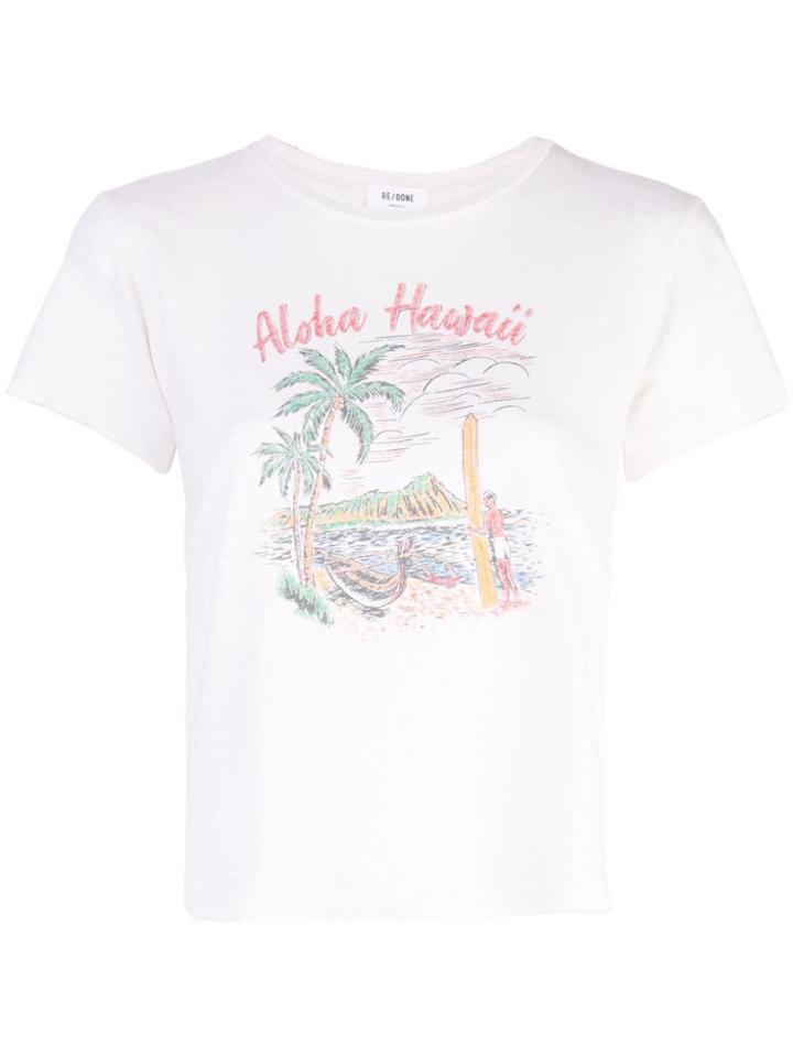 Re/done Aloha Hawaii T-shirt - White