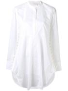 Chloé - Side Button Tunic Shirt - Women - Cotton - 36, White, Cotton