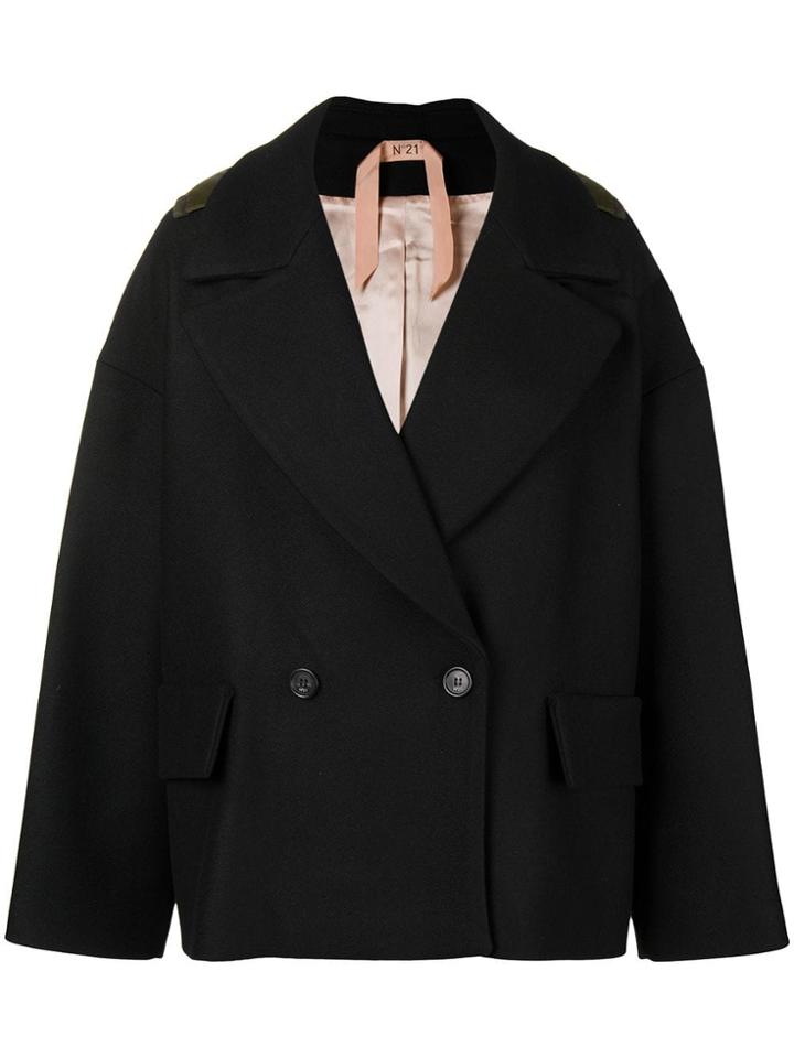 No21 Oversized Hooded Jacket - Black