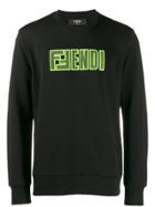 Fendi Ffendi Neon Logo Sweater - Black