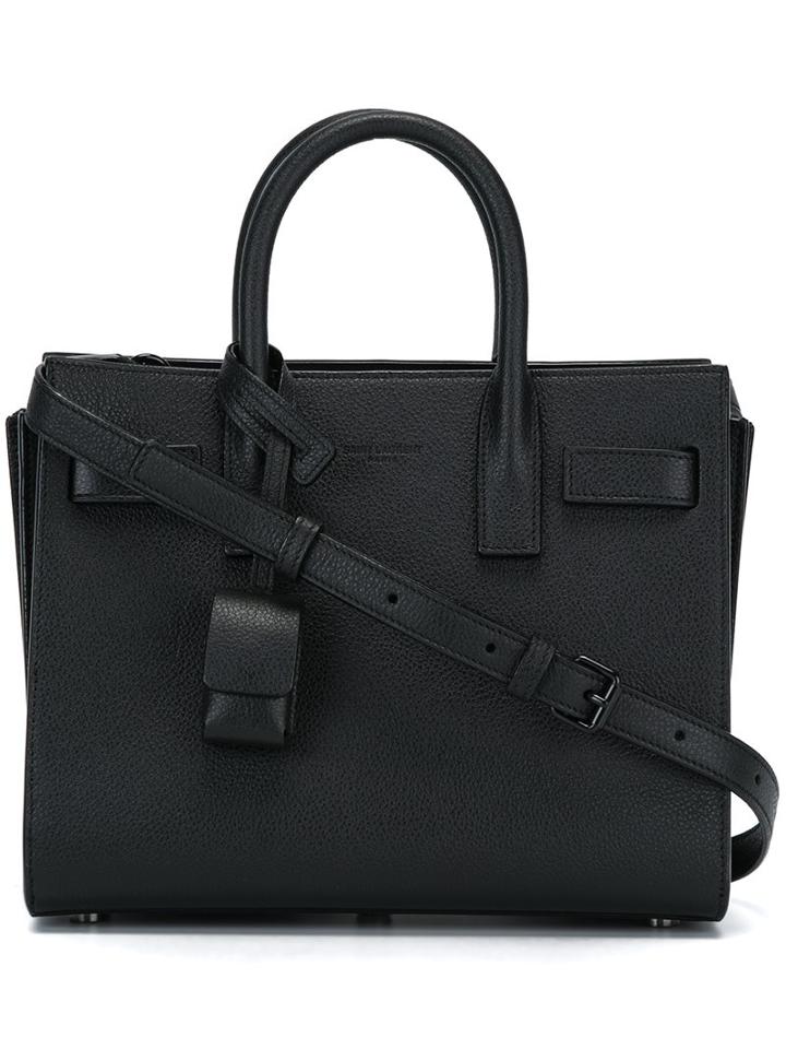 Saint Laurent Nano 'sac De Jour' Tote Bag, Women's, Black, Leather