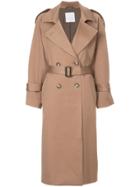 Cityshop Double Breasted Coat - Brown