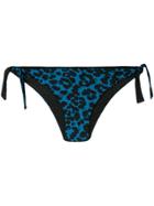 Fisico Leopard Print Bikini Bottoms - Black