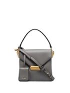 Prada Mini Flap-front Tote Bag - Grey