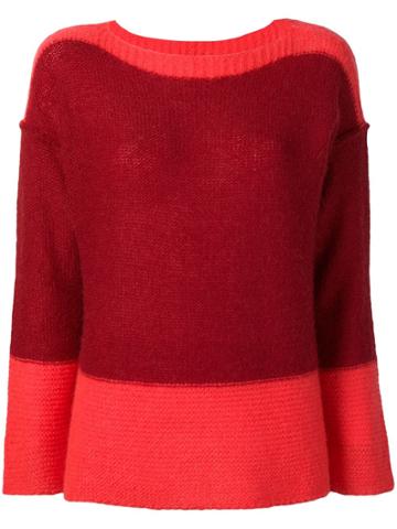 Daniela Pancheri Bicolour Jumper - Red