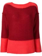 Daniela Pancheri Bicolour Jumper - Red