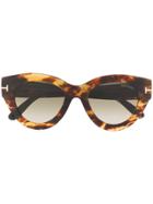 Tom Ford Eyewear Tortoiseshell-effect Sunglasses - Brown