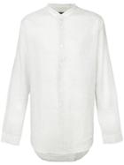 John Varvatos Band Collar Printed Shirt - White
