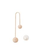 Asherali Knopfer Interchangeable Diamond And Pearl Bar Earring - Pink