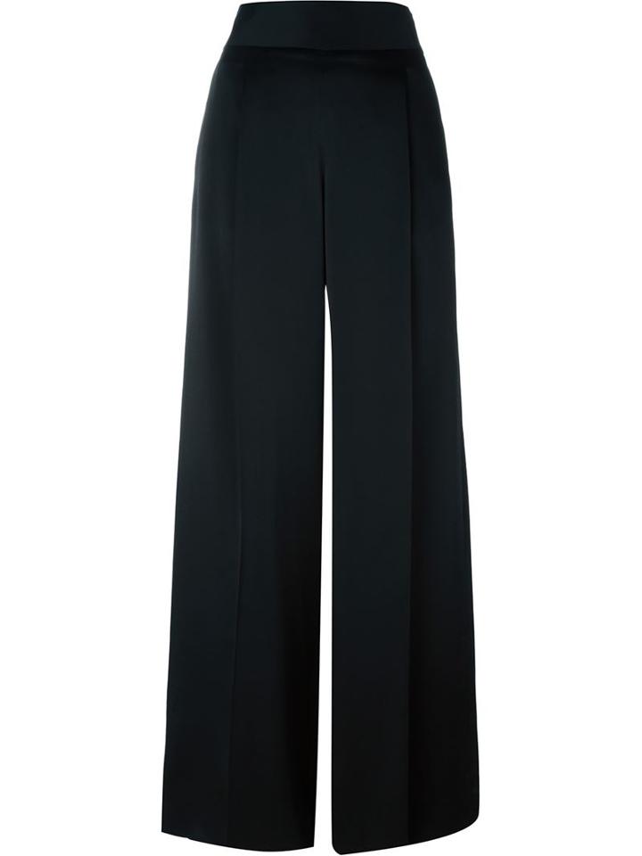 Maison Margiela Classic Palazzo Pants, Women's, Size: 42, Black, Acetate/polyamide/silk/viscose