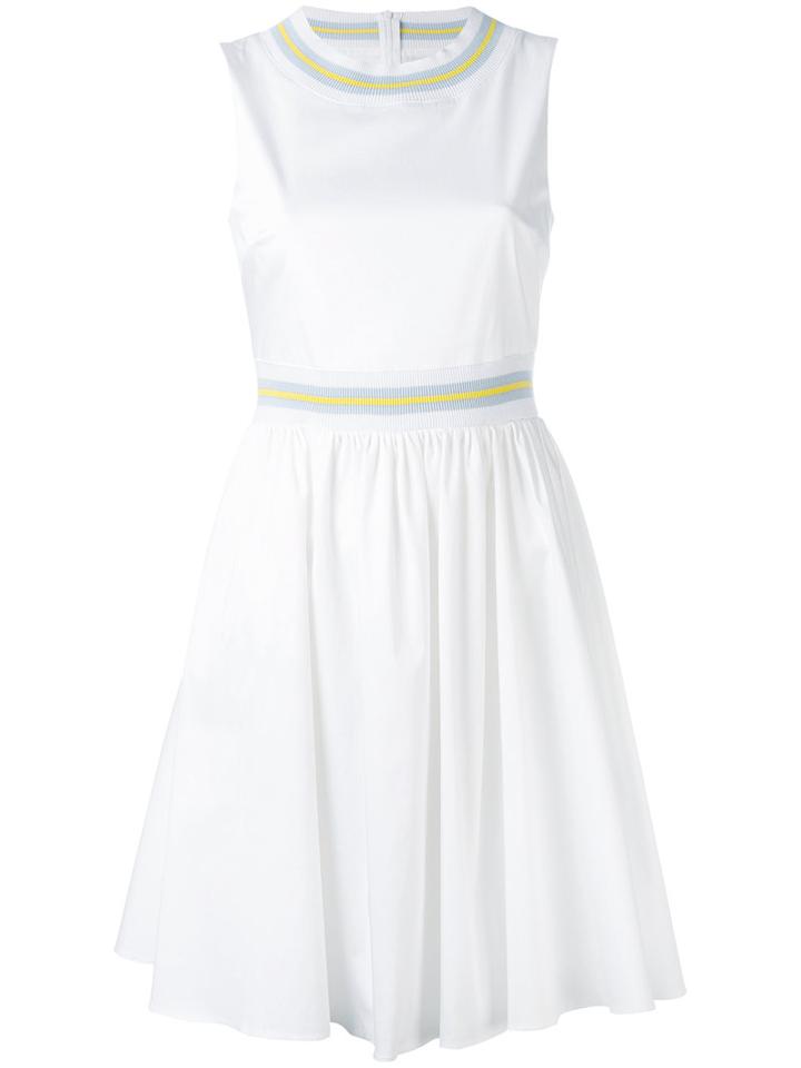 Blugirl - Flared Sleeveless Dress - Women - Cotton/polyester/spandex/elastane - 40, White, Cotton/polyester/spandex/elastane