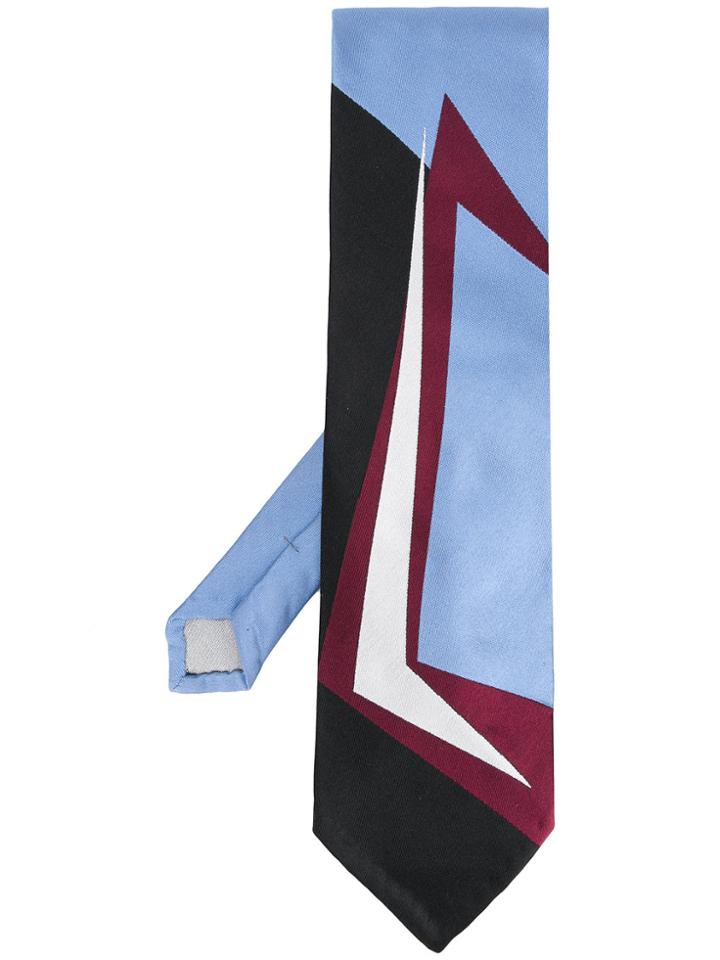 Marni Graphic Patterned Tie - Blue