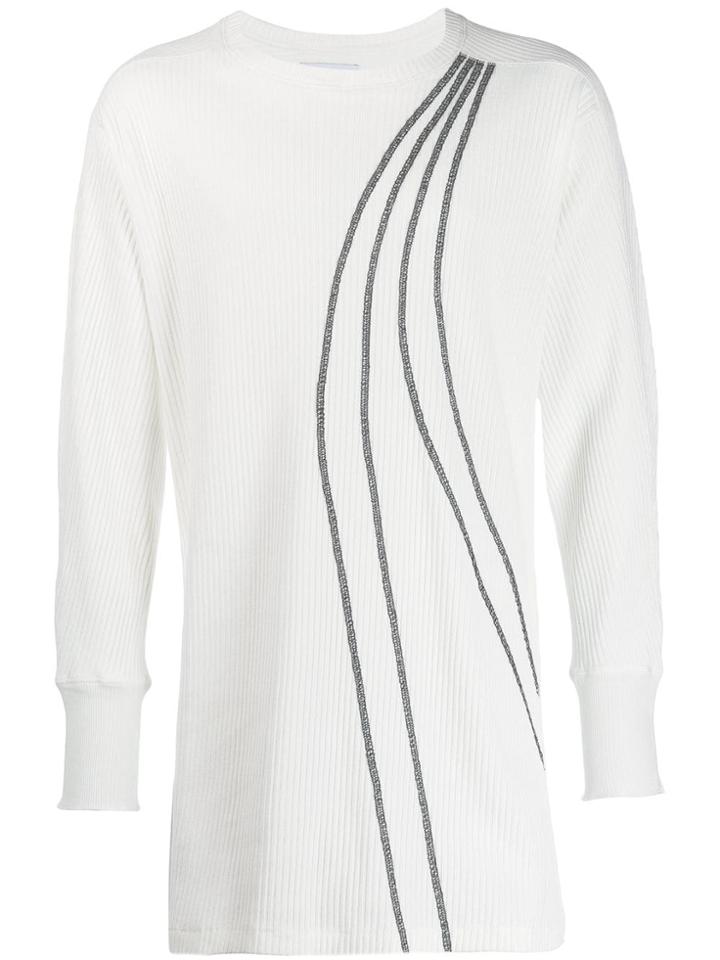 Kiko Kostadinov Long Ribbed Jumper - White