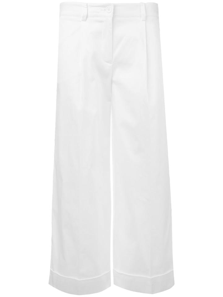 P.a.r.o.s.h. Straight Cropped Trousers - White